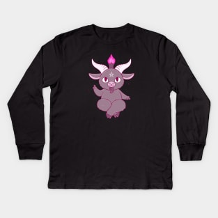 Kawaii Baphomet Kids Long Sleeve T-Shirt